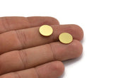 Brass Round Blank, 24 Raw Brass Round Shaped Blanks, Brass Findings, Stamping Blanks (12x0.80mm) A5472