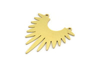 Pirinç Düzensiz Şekilli Tılsım, 2 Döngülü 6 Ham Pirinç Düzensiz Şekilli Bağlantı Parçası, Tılsım Kolye Uçları (32x29x0,80 mm) A5467