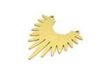 Pirinç Düzensiz Şekilli Tılsım, 2 Döngülü 6 Ham Pirinç Düzensiz Şekilli Bağlantı Parçası, Tılsım Kolye Uçları (32x29x0,80 mm) A5467