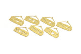 Brass Days Charm, Raw Brass Days Of The Week Written Charms With 1 Loop, Written Pendants, Days Findings (32x22x0.60mm)