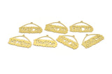 Brass Days Charm, Raw Brass Days Of The Week Written Charms With 1 Loop, Written Pendants, Days Findings (32x22x0.60mm)