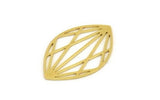 Brass Marquise Charm, 12 Raw Brass Marquise Charms, Earrings, Pendants (27x18x0.60mm) A5272