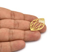Brass Marquise Charm, 8 Raw Brass Marquise Charms, Earrings, Pendants (32x21x0.60mm) A5287