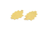 Brass Irregular Charm, 24 Raw Brass Irregular Shaped Charms With 1 Loop (17x11x0.60mm) A5275
