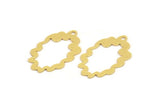 Brass Irregular Charm, 24 Raw Brass Irregular Shaped Charms With 1 Loop (24x14x0.60mm) A5274