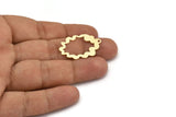 Brass Irregular Charm, 12 Raw Brass Irregular Shaped Charms With 1 Loop (32x19x0.60mm) A5276