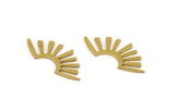 Brass Sun Blank, 50 Raw Brass Sun Blanks, Charm Pendants (19x9x0.60mm) A5300