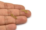 Brass Sun Blank, 50 Raw Brass Sun Blanks, Charm Pendants (19x9x0.60mm) A5300