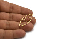 Brass Marquise Charm, 24 Raw Brass Marquise Charms, Earrings, Pendants (39x15x0.80mm) A5626