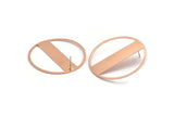 Copper Round Earring, 2 Raw Copper Round Stud Earrings (43x0.90mm) M552 A5528