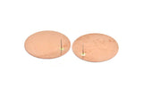 Copper Round Earring, 2 Raw Copper Round Stud Earrings (43x0.90mm) M537 A5517