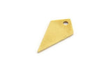 Brass Diamond Charm, 50 Raw Brass Diamond Charms With 1 Hole (15x8x0.60mm) A5569