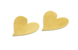 Brass Heart Blank, 8 Raw Brass Heart Blanks, Stamping Blanks (20x19x0.60mm) A5631