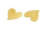 Brass Heart Blank, 8 Raw Brass Heart Blanks, Stamping Blanks (20x19x0.60mm) A5631