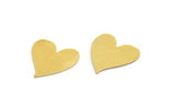 Brass Heart Blank, 12 Raw Brass Heart Blanks, Stamping Blanks (16x15x0.60mm) A5629
