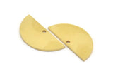 Semi Circle Charm, 8 Raw Brass Half Moon Charms With 1 Hole, Stamping Blanks (28x13x1mm) A5627