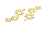 Brass Sun Charm, 8 Raw Brass Sun Charms With 1 Loop, Charm Pendants (46x20x0.60mm) A5344