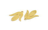Brass Flower Charm, 12 Raw Brass Flower Shape Charms With 1 Loop, Charm Pendants (20x17x0.60mm) A5372