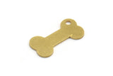 Brass Dog Bone Charm, 12 Raw Brass Dog Bone Charms With 1 Hole, Dog Necklace, Dog Bone Pendant, Dog Bone Tag (20x10.5x0.80mm) A5495