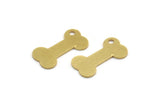 Brass Dog Bone Charm, 12 Raw Brass Dog Bone Charms With 1 Hole, Dog Necklace, Dog Bone Pendant, Dog Bone Tag (20x10.5x0.80mm) A5495