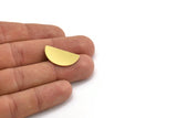 Semi Circle Blank, 10 Raw Brass Half Moon Blanks, Stamping Brass, Stamping Blanks, Findings (24x13x0.80mm) A5369