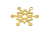Brass Charm, 8 Raw Brass Ethnic Motif Charms With 1 Loop, Earring Charms, Pendant Charms (33x29x0.60mm) A5416