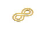 Brass Infinity Charm, 12 Raw Brass Infinity Shaped Necklace Charms, Findings (29x15x0.60mm) A5397