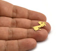 Brass Giraffe Charm, 24 Raw Brass Giraffe Charms With 1 Loop (19x11x0.60mm) A5423