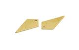 Brass Diamond Charm, 24 Raw Brass Diamond Charms With 1 Hole (21x10x0.60mm) A5555