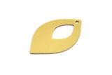Brass Marquise Charm, 10 Raw Brass Oval Shaped Charms With 1 Hole (26.5x16x0.60mm) A5659