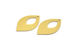 Brass Marquise Charm, 10 Raw Brass Oval Shaped Charms With 1 Hole (26.5x16x0.60mm) A5659