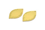 Brass Marquise Charm, 8 Raw Brass Oval Shaped Charms With 1 Hole (29x18x0.60mm) A5696