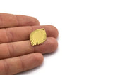 Brass Marquise Charm, 8 Raw Brass Oval Shaped Charms With 1 Hole (29x18x0.60mm) A5696