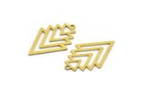 Brass Triangle Charm, 24 Raw Brass Triangle Charms With 1 Loop, Brass Pendants, Stamping Tags (27x17x0.60mm) A5690