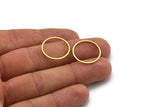 20mm Circle Connectors - 50 Raw Brass Circle Connectors (20x1x1mm) Bs 1094