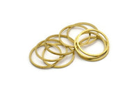 20mm Circle Connectors - 50 Raw Brass Circle Connectors (20x1x1mm) Bs 1094