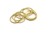 20mm Circle Connectors - 50 Raw Brass Circle Connectors (20x1x1mm) Bs 1094