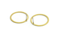 23mm Circle Earring, 8 Raw Brass Circle Stud Earring (23x1.2x0.80mm) A3956 A5457