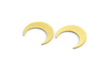 Brass Moon Blank, 50 Raw Brass Crescent Moon Blanks, Brass Blanks (12x3x0.60mm) A5475