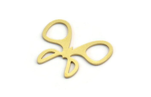 Brass Butterfly Charm, 12 Raw Brass Butterfly Shaped Charms, Earring Findings (25x20x0.80mm) A5443