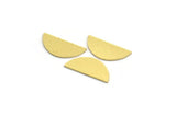 Semi Circle Blank, 24 Raw Brass Half Moon Blanks, Stamping Blanks (16x7x0.60mm) A5440