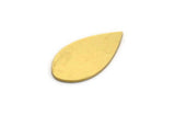 Brass Drop Blank, 24 Raw Brass Drop Blanks (19x10x0.60mm) A5643
