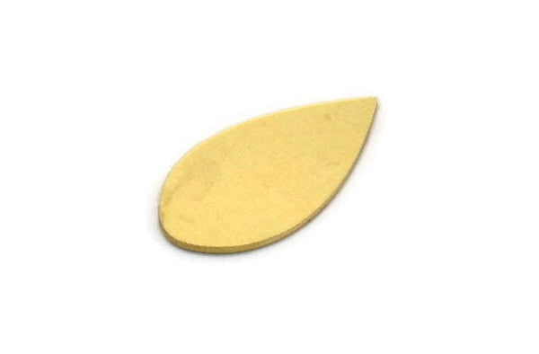 Brass Drop Blank, 24 Raw Brass Drop Blanks (19x10x0.60mm) A5643