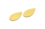 Brass Drop Blank, 24 Raw Brass Drop Blanks (19x10x0.60mm) A5643