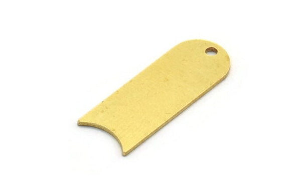 Brass Bar, 8 Raw Brass Charms With 1 Hole, Pendants (27x10x0.80mm) A5673