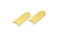 Brass Bar, 8 Raw Brass Charms With 1 Hole, Pendants (27x10x0.80mm) A5673