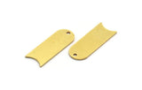 Brass Bar, 8 Raw Brass Charms With 1 Hole, Pendants (27x10x0.80mm) A5673