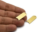 Brass Bar, 8 Raw Brass Charms With 1 Hole, Pendants (27x10x0.80mm) A5673