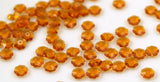 12 Vintage Ab Swarovski Crystal Rondelle Orange Flower Beads (8 Mm) CV118