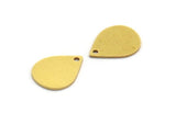 Brass Drop Charm, 12 Raw Brass Drop Charms With 1 Hole, Earrings, Findings (17x13x0.80mm) A5671